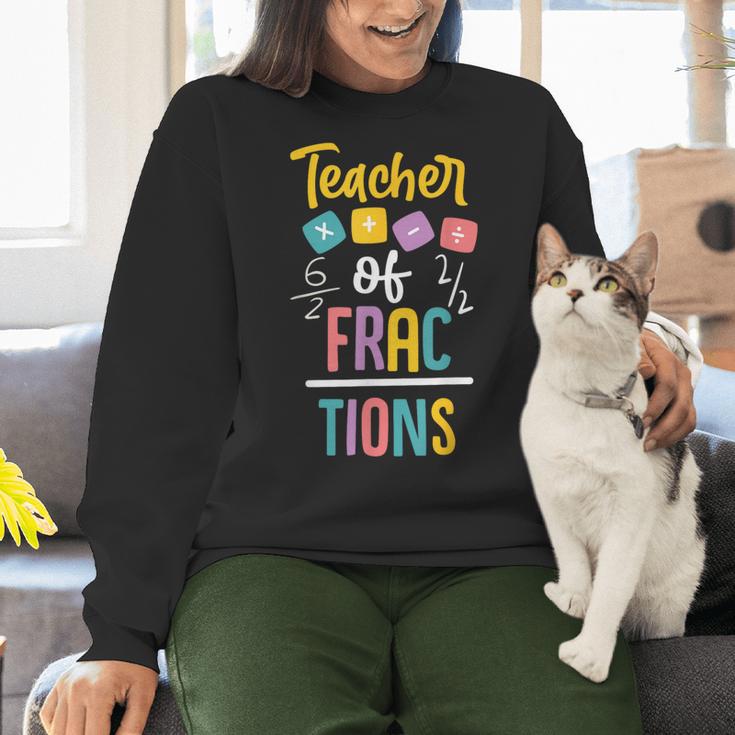 Teacher Of Fractions For Math Teacher Women Crewneck Sweatshirt, gift for family, gift for coworker