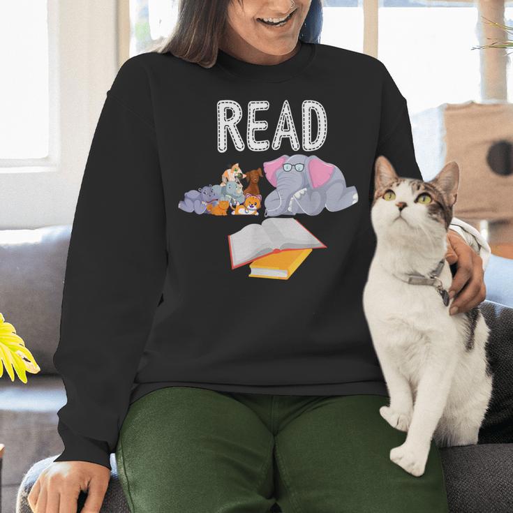 Teacher Library Read Book Club Piggie Elephant Pigeons Men Women Kids Women Crewneck Sweatshirt, gift for family, gift for coworker Teacher Library Read Book Club Piggie Elephant Pigeons Men Women Kids Women Crewneck Sweatshirt, gift for family, gift for coworker