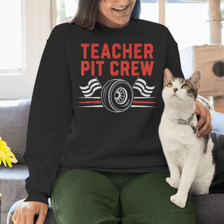 Teacher Pit Crew Race Car Driver Costume Men Women Kids Women Crewneck Sweatshirt, gift for family, gift for coworker