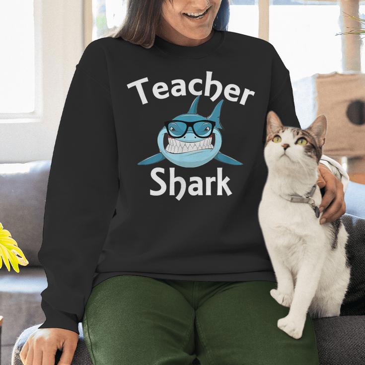 Teacher Shark Teacher For Men Women Women Crewneck Sweatshirt, gift for family, gift for coworker Teacher Shark Teacher For Men Women Women Crewneck Sweatshirt, gift for family, gift for coworker