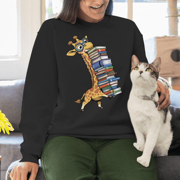 Teacher Shirt Giraffe Holding Books Bookworm Librarian Women Crewneck Sweatshirt, gift for family, gift for coworker Teacher Shirt Giraffe Holding Books Bookworm Librarian Women Crewneck Sweatshirt, gift for family, gift for coworker