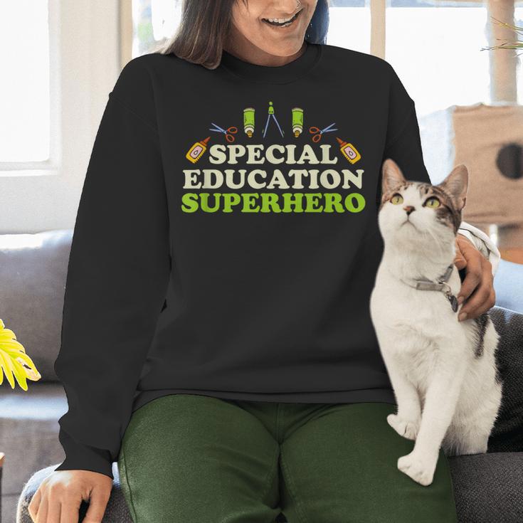Teacher Superhero Student Educator Special Education Women Crewneck Sweatshirt, gift for family, gift for coworker Teacher Superhero Student Educator Special Education Women Crewneck Sweatshirt, gift for family, gift for coworker