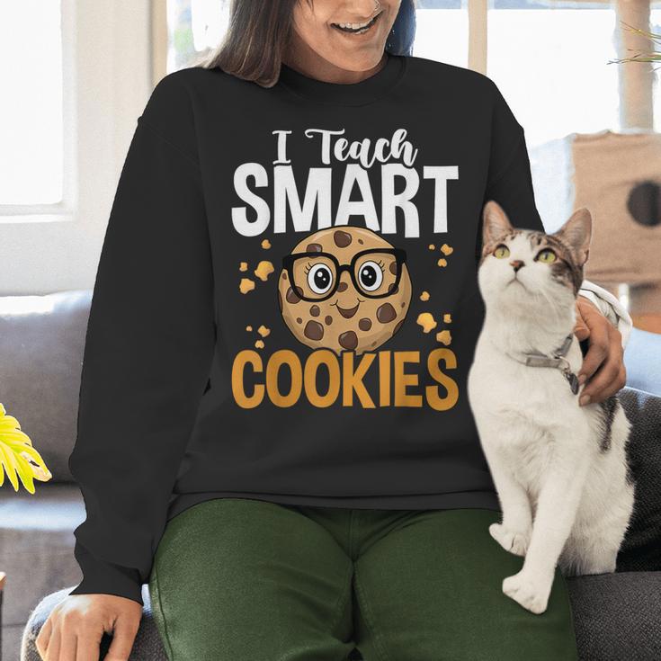 Teacher I Teach Smart Cookies Nerd Women Crewneck Sweatshirt, gift for family, gift for coworker Teacher I Teach Smart Cookies Nerd Women Crewneck Sweatshirt, gift for family, gift for coworker