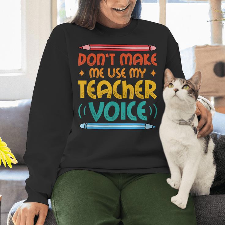 Teacher Voice Teacherlife Primary School Teacher Women Crewneck Sweatshirt, gift for family, gift for coworker