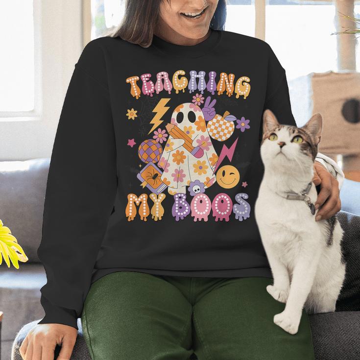 Teaching My Boos Ghost Halloween Costumes Teacher Men Women Women Crewneck Sweatshirt, gift for family, gift for coworker Teaching My Boos Ghost Halloween Costumes Teacher Men Women Women Crewneck Sweatshirt, gift for family, gift for coworker