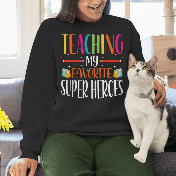 Teaching My Favorite Superheros Men Women SPED Teacher Women Crewneck Sweatshirt, gift for family, gift for coworker Teaching My Favorite Superheros Men Women SPED Teacher Women Crewneck Sweatshirt, gift for family, gift for coworker