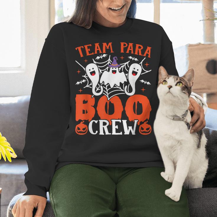 Team Para Boo Crew Halloween Ghost Paraprofessional Teacher Women Crewneck Sweatshirt, gift for family, gift for coworker Team Para Boo Crew Halloween Ghost Paraprofessional Teacher Women Crewneck Sweatshirt, gift for family, gift for coworker