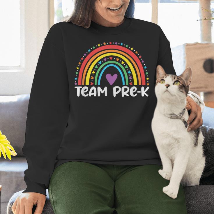 Team Pre-K Teacher Crew Squad Hello Back School Graduation Women Crewneck Sweatshirt, gift for family, gift for coworker Team Pre-K Teacher Crew Squad Hello Back School Graduation Women Crewneck Sweatshirt, gift for family, gift for coworker