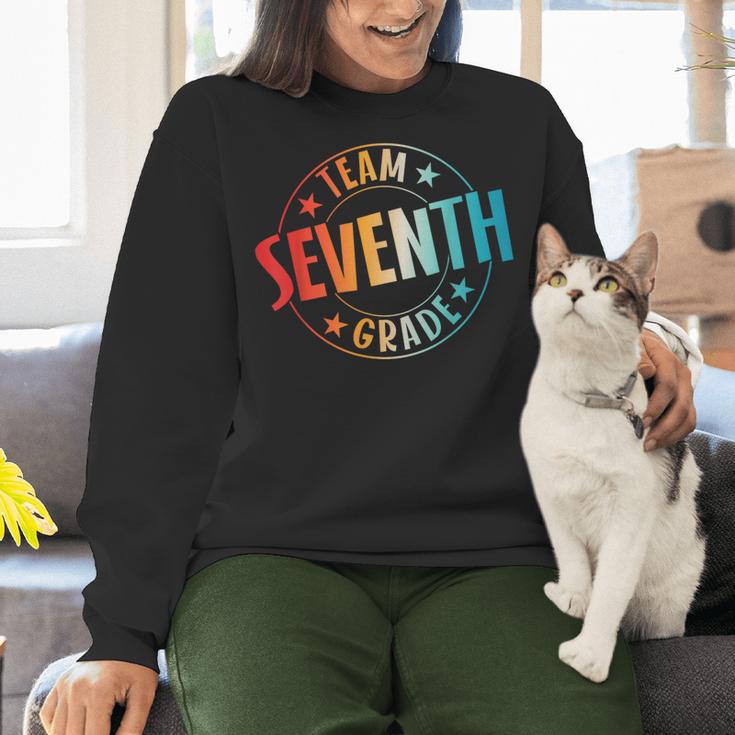 Team Seventh Grade Teacher Student Back To School 7th Grade Women Crewneck Sweatshirt, gift for family, gift for coworker Team Seventh Grade Teacher Student Back To School 7th Grade Women Crewneck Sweatshirt, gift for family, gift for coworker