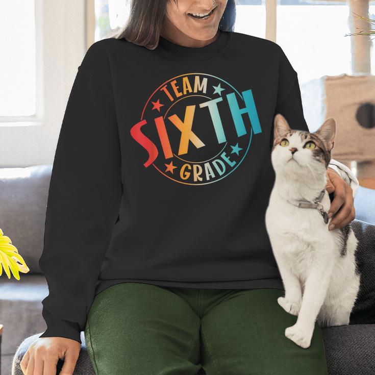 Team Sixth Grade Teacher Student Back To School 6th Grade Women Crewneck Sweatshirt, gift for family, gift for coworker Team Sixth Grade Teacher Student Back To School 6th Grade Women Crewneck Sweatshirt, gift for family, gift for coworker