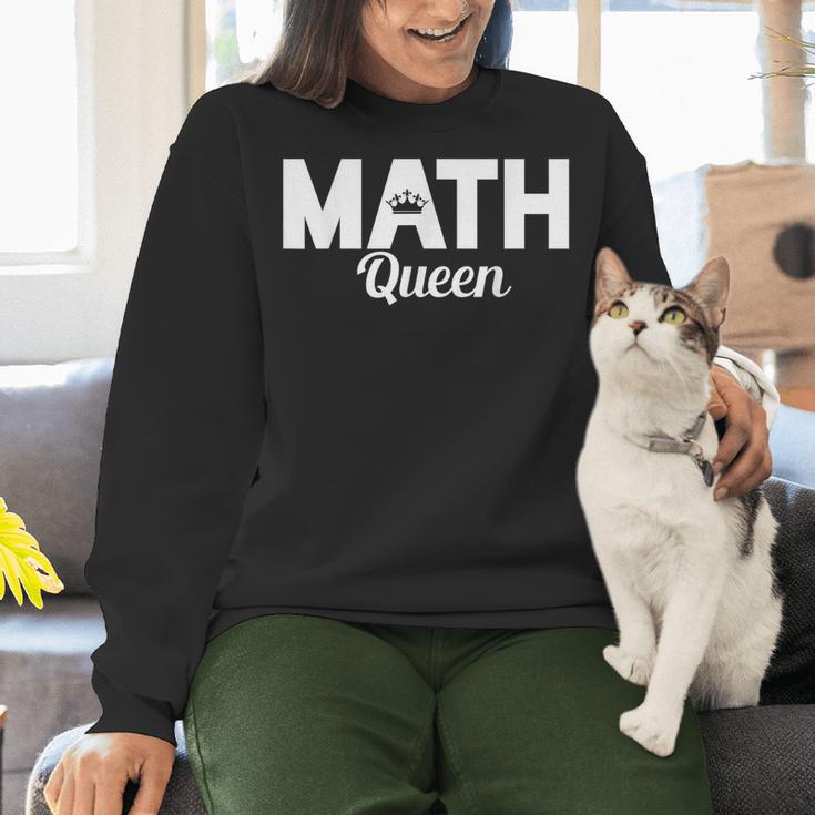 TeeArt Math Mathematics Queen Math Teacher Women Crewneck Sweatshirt, gift for family, gift for coworker TeeArt Math Mathematics Queen Math Teacher Women Crewneck Sweatshirt, gift for family, gift for coworker