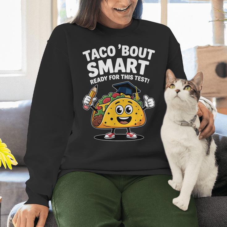 Test Day Teacher Shirt Motivational Testing Day Taco Testing Women Crewneck Sweatshirt, gift for family, gift for coworker