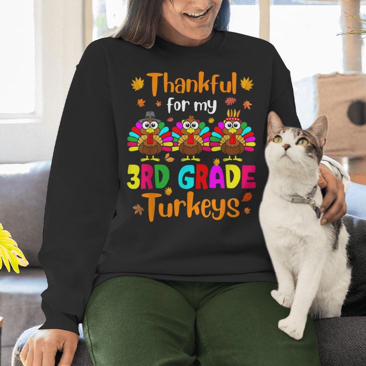 Thankful For My 3rd Grade Turkeys Thanksgiving Teacher Kids Women Crewneck Sweatshirt, gift for family, gift for coworker Thankful For My 3rd Grade Turkeys Thanksgiving Teacher Kids Women Crewneck Sweatshirt, gift for family, gift for coworker