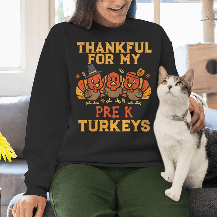 Thankful For My Pre K Turkeys Teacher Thanksgiving Men Women Women Crewneck Sweatshirt, gift for family, gift for coworker Thankful For My Pre K Turkeys Teacher Thanksgiving Men Women Women Crewneck Sweatshirt, gift for family, gift for coworker