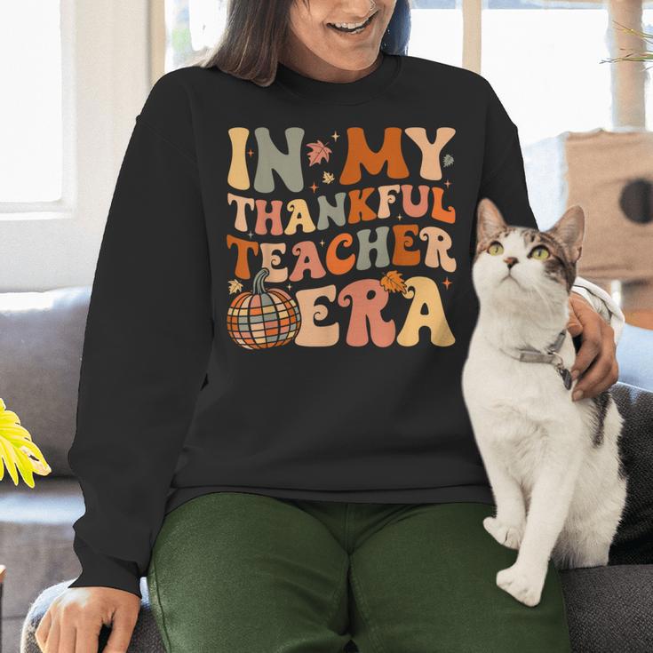 In My Thankful Teacher Era Cute Groovy Thanksgiving Teacher Women Crewneck Sweatshirt, Groovy Teacher Sweatshirts, gift for family, gift for coworker In My Thankful Teacher Era Cute Groovy Thanksgiving Teacher Women Crewneck Sweatshirt, Groovy Teacher Sweatshirts, gift for family, gift for coworker