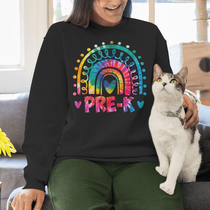 Tie Dye Prek Teacher Rainbow Preschool Back To School Girl Women Crewneck Sweatshirt, gift for family, gift for coworker Tie Dye Prek Teacher Rainbow Preschool Back To School Girl Women Crewneck Sweatshirt, gift for family, gift for coworker