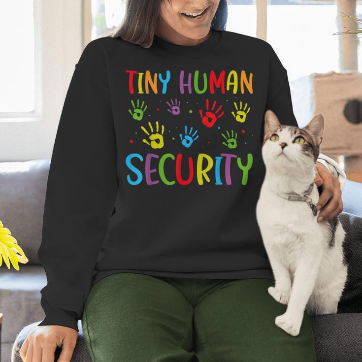 Tiny Human Security Preschool Childcare Teacher Babysitters Women Crewneck Sweatshirt, gift for family, gift for coworker Tiny Human Security Preschool Childcare Teacher Babysitters Women Crewneck Sweatshirt, gift for family, gift for coworker