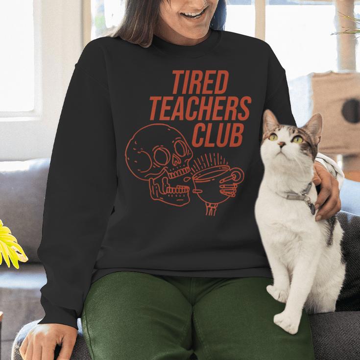 Tired Teachers Club Women Crewneck Sweatshirt, gift for family, gift for coworker Tired Teachers Club Women Crewneck Sweatshirt, gift for family, gift for coworker