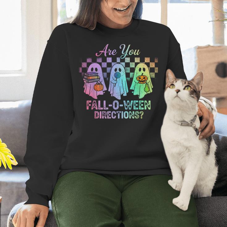 Vintage Are You Fall O Ween Directions Teacher Halloween Women Crewneck Sweatshirt, gift for family, gift for coworker