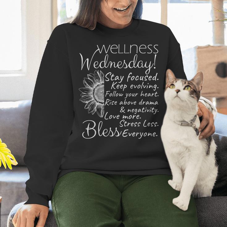 Wellness Wednesday Nurse Counselor Teacher Quotes Women Crewneck Sweatshirt, gift for family, gift for coworker