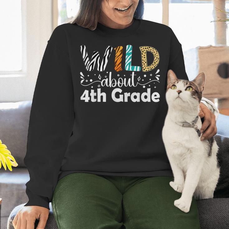 Wild About 4th Grade First Day Of School Teacher Student Women Crewneck Sweatshirt, First Grade Teacher Sweatshirts, 4th Grade Teacher Sweatshirts, gift for family, gift for coworker Wild About 4th Grade First Day Of School Teacher Student Women Crewneck Sweatshirt, First Grade Teacher Sweatshirts, 4th Grade Teacher Sweatshirts, gift for family, gift for coworker