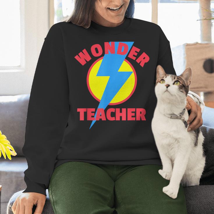 Wonder Teacher Teacher Halloween Tshirt Women Crewneck Sweatshirt, gift for family, gift for coworker Wonder Teacher Teacher Halloween Tshirt Women Crewneck Sweatshirt, gift for family, gift for coworker