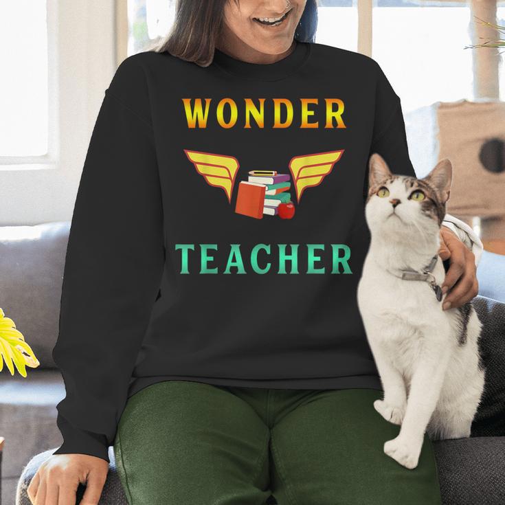 Wonder Teacher Instructor Professor Proud Literature Men Women Girls Kids T-Shirt Women Crewneck Sweatshirt, gift for family, gift for coworker