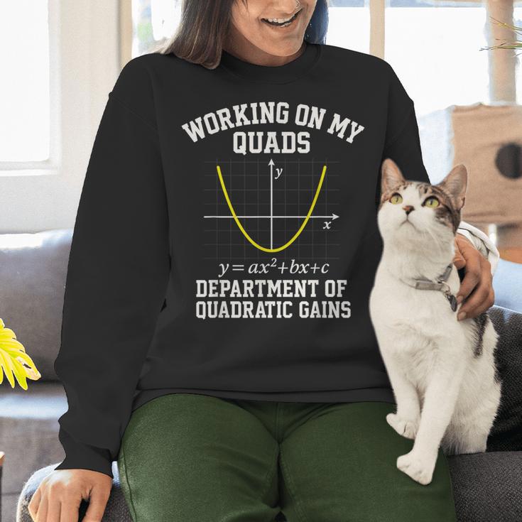 Working On My Quads Algebra Math Gym Teacher Women Crewneck Sweatshirt, gift for family, gift for coworker Working On My Quads Algebra Math Gym Teacher Women Crewneck Sweatshirt, gift for family, gift for coworker
