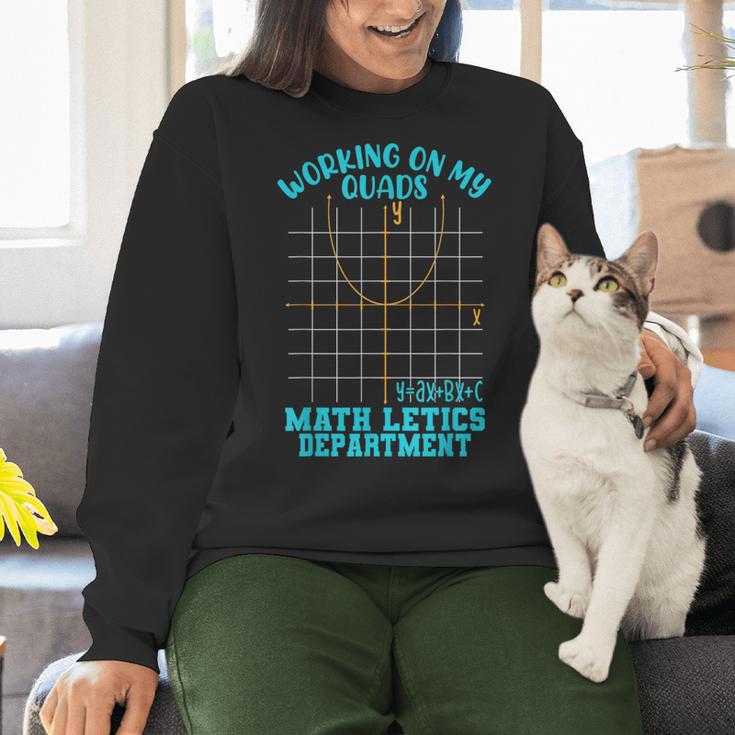 Working On My Quads Algebra Math Teacher Humor Women Crewneck Sweatshirt, gift for family, gift for coworker Working On My Quads Algebra Math Teacher Humor Women Crewneck Sweatshirt, gift for family, gift for coworker