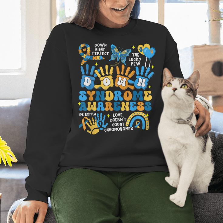 World Down Syndrome Day Awareness T21 Teacher Women Men Kids Women Crewneck Sweatshirt, gift for family, gift for coworker