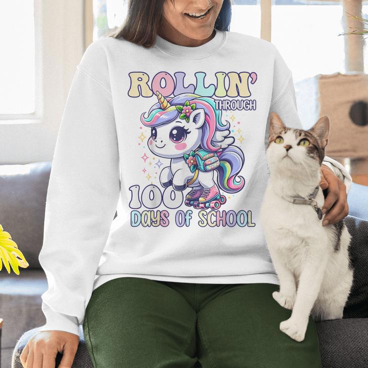 100 Days Of School Girls Teacher 100th Day Unicorn Outfit Women Crewneck Sweatshirt, gift for family, gift for coworker 100 Days Of School Girls Teacher 100th Day Unicorn Outfit Women Crewneck Sweatshirt, gift for family, gift for coworker