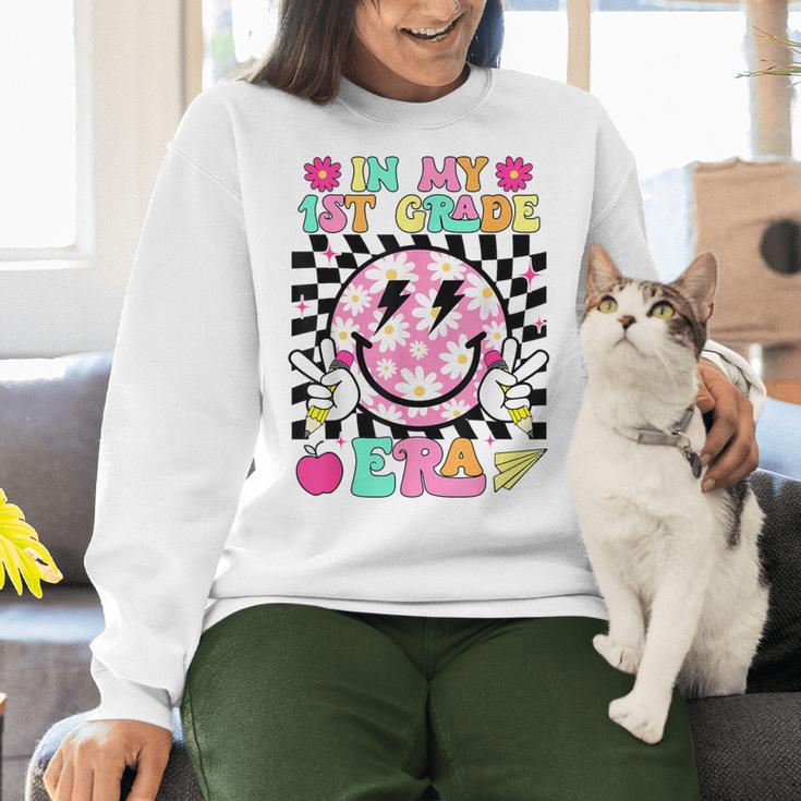 In My 1st Grade Era Smile Face Back To School Teacher Kid Women Crewneck Sweatshirt, gift for family, gift for coworker In My 1st Grade Era Smile Face Back To School Teacher Kid Women Crewneck Sweatshirt, gift for family, gift for coworker