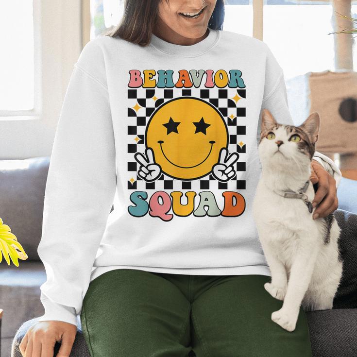 Behavior Squad Specialist Analyst Behavior Teacher Retro Women Crewneck Sweatshirt, gift for family, gift for coworker Behavior Squad Specialist Analyst Behavior Teacher Retro Women Crewneck Sweatshirt, gift for family, gift for coworker