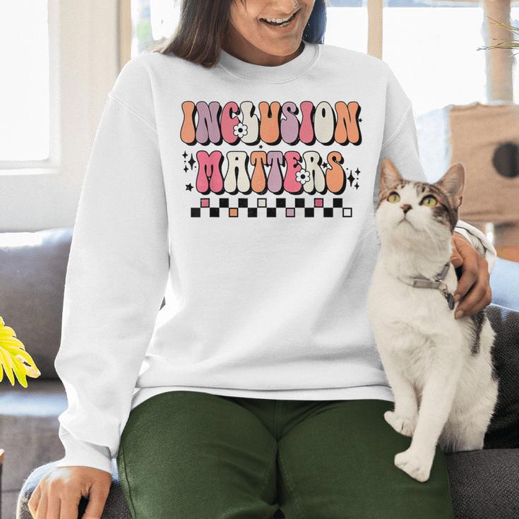 Boho Inclusion Matters Special Education SPED Teacher Women Women Crewneck Sweatshirt, gift for family, gift for coworker Boho Inclusion Matters Special Education SPED Teacher Women Women Crewneck Sweatshirt, gift for family, gift for coworker