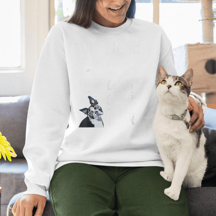 Boston Terrier Reading Books Love My Dog Men Women Kids T-Shirt Women Crewneck Sweatshirt, gift for family, gift for coworker
