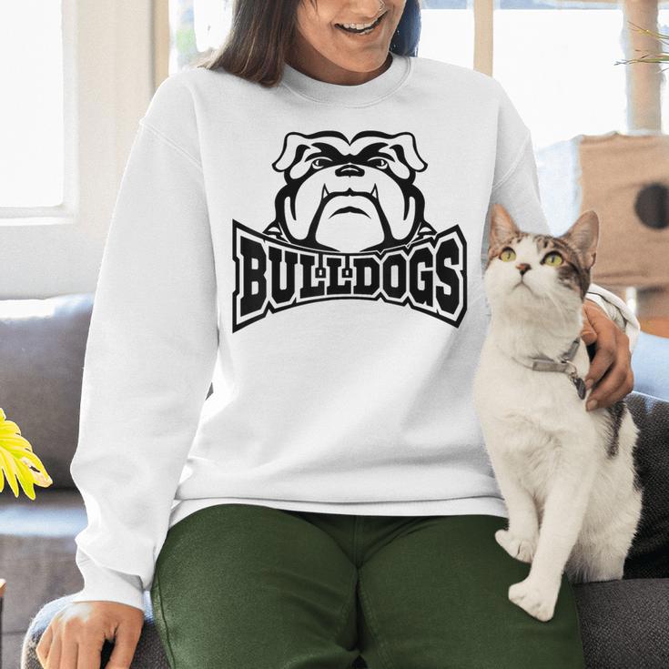 Bulldogs Teacher Student School Sports Fan Team Spirit Women Crewneck Sweatshirt, gift for family, gift for coworker