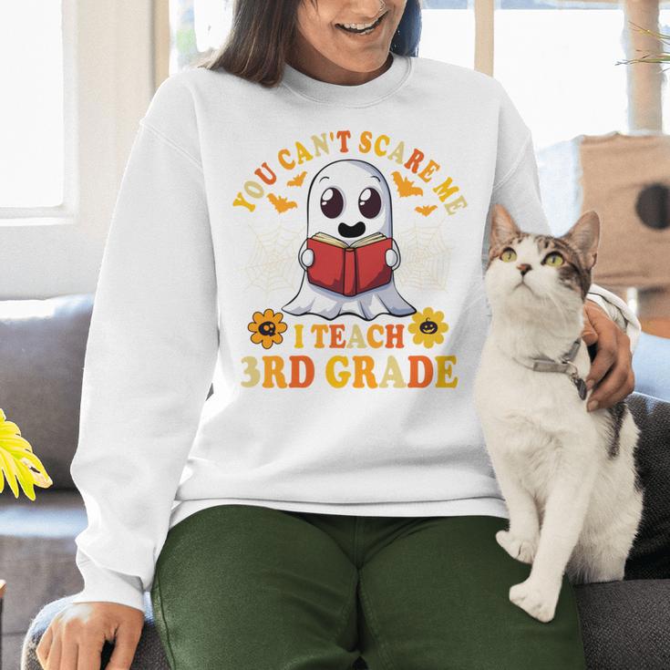 You Cant Scare Me I Teach 3rd Grade Teacher Halloween Women Crewneck Sweatshirt, gift for family, gift for coworker You Cant Scare Me I Teach 3rd Grade Teacher Halloween Women Crewneck Sweatshirt, gift for family, gift for coworker