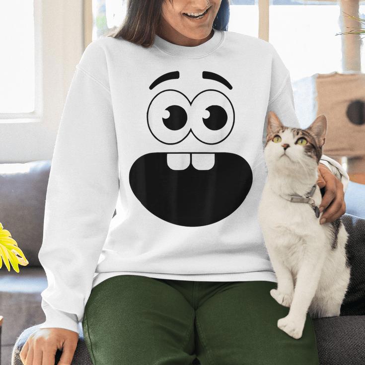 Creepy Carrots Face Teacher Halloween Costume Matching Women Crewneck Sweatshirt, gift for family, gift for coworker Creepy Carrots Face Teacher Halloween Costume Matching Women Crewneck Sweatshirt, gift for family, gift for coworker
