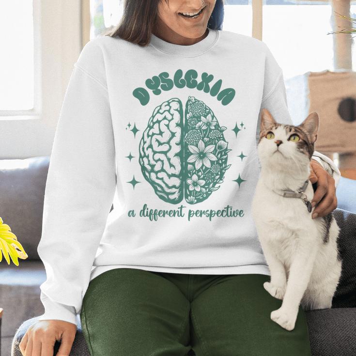 Dyslexia A Different Perspective Dyslexia Specialist Teacher Women Crewneck Sweatshirt, gift for family, gift for coworker