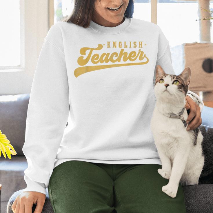English Teacher Men Women Vintage Graphic English Teacher Women Crewneck Sweatshirt, English Teacher Sweatshirts, gift for family, gift for coworker English Teacher Men Women Vintage Graphic English Teacher Women Crewneck Sweatshirt, English Teacher Sweatshirts, gift for family, gift for coworker