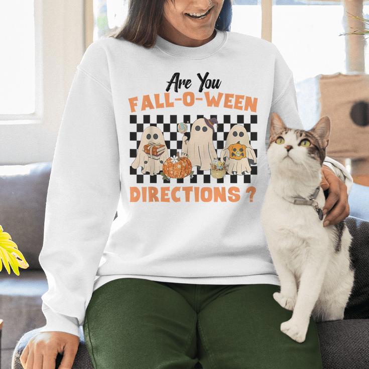 Are You Fall-O-Ween Directions Halloween Ghost Fall Teacher Women Crewneck Sweatshirt, gift for family, gift for coworker Are You Fall-O-Ween Directions Halloween Ghost Fall Teacher Women Crewneck Sweatshirt, gift for family, gift for coworker