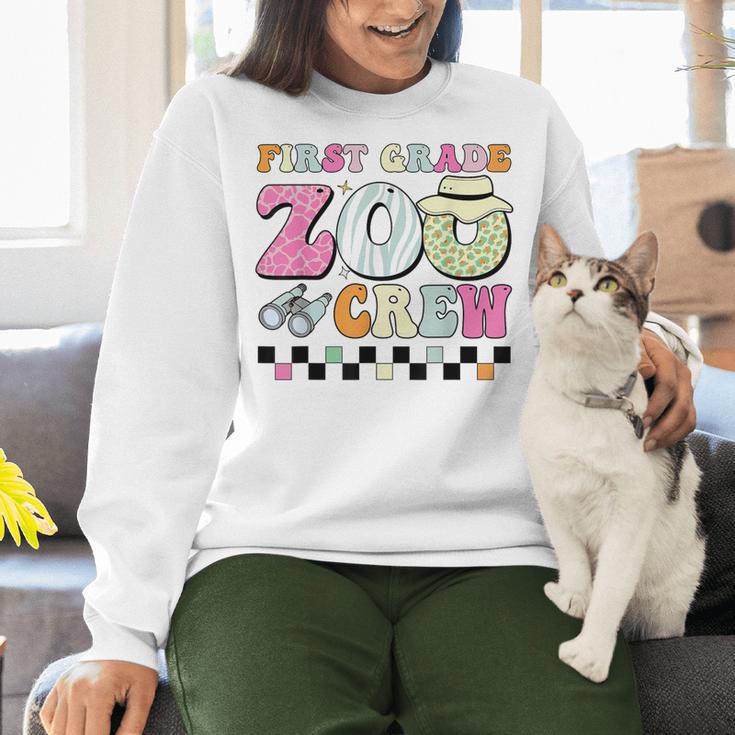 Field Zoo Trip Shirt For Teacher First Grade Crew For Men Women Kids Women Crewneck Sweatshirt, First Grade Teacher Sweatshirts, gift for family, gift for coworker