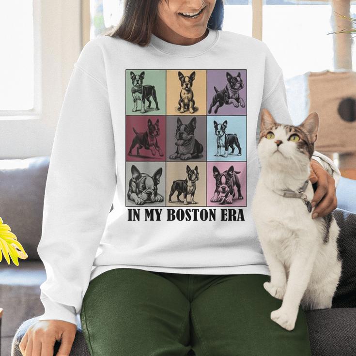Funny Boston Terrier Quote In My Boston Terrier Era Cool Dog Men Women Women Crewneck Sweatshirt, gift for family, gift for coworker