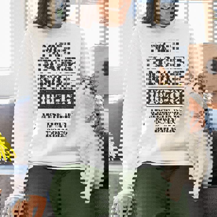 Halloween Math Teacher Prisoner Costume Women Crewneck Sweatshirt, gift for family, gift for coworker