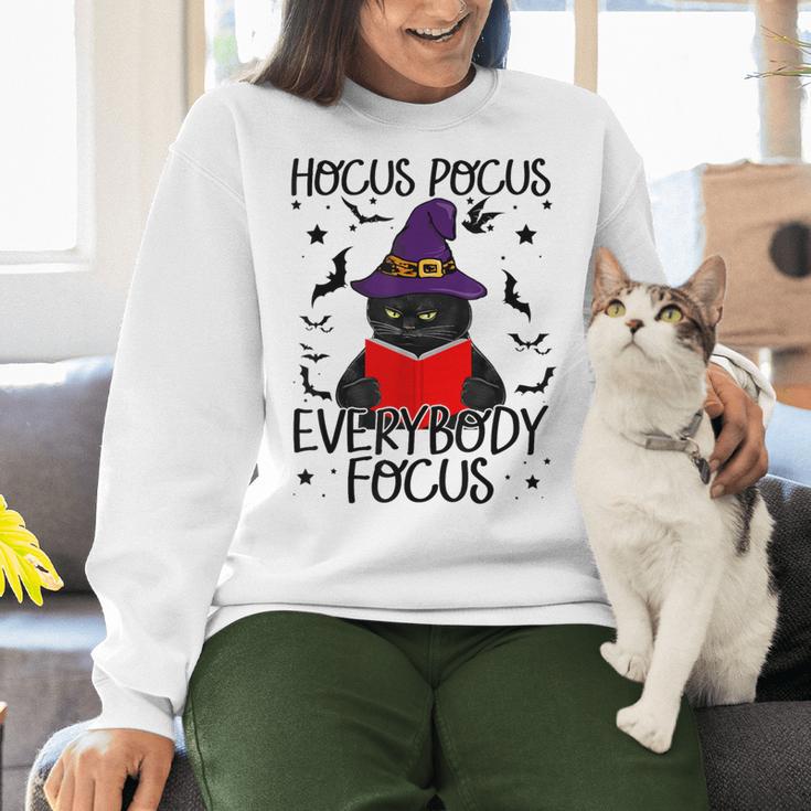 Hocus Pocus Everybody Focus Halloween Teacher For Men Women Women Crewneck Sweatshirt, gift for family, gift for coworker Hocus Pocus Everybody Focus Halloween Teacher For Men Women Women Crewneck Sweatshirt, gift for family, gift for coworker
