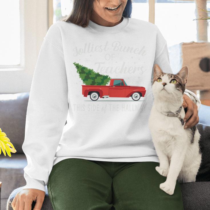 Jolliest Bunch Of Teachers This Side Of The Hallway Women Crewneck Sweatshirt, gift for family, gift for coworker Jolliest Bunch Of Teachers This Side Of The Hallway Women Crewneck Sweatshirt, gift for family, gift for coworker