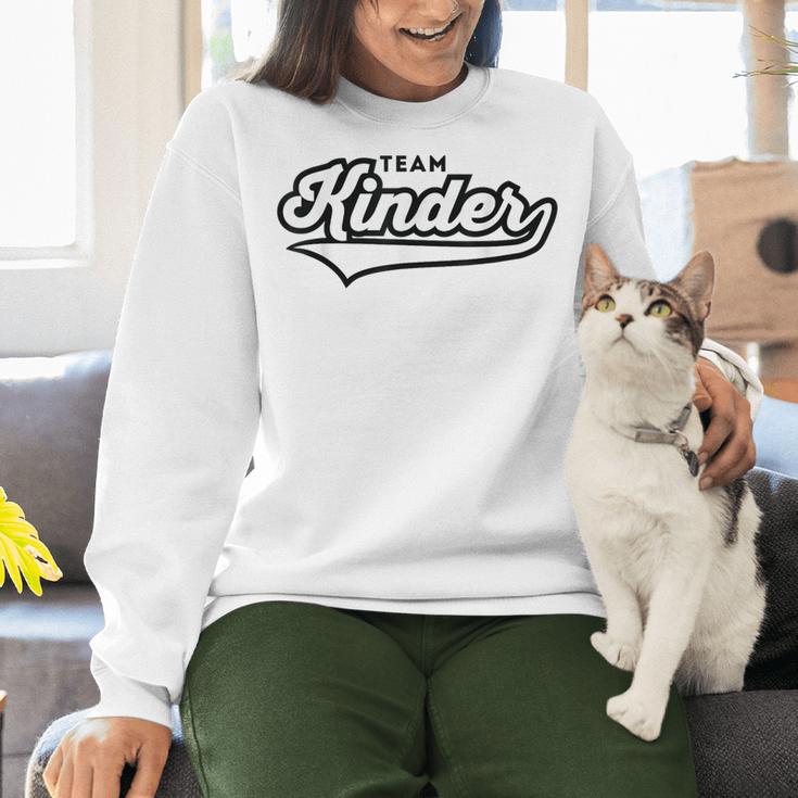 Kindergarten TEAM School Teacher Kinder Baseball-Style Shirt Women Crewneck Sweatshirt, gift for family, gift for coworker Kindergarten TEAM School Teacher Kinder Baseball-Style Shirt Women Crewneck Sweatshirt, gift for family, gift for coworker