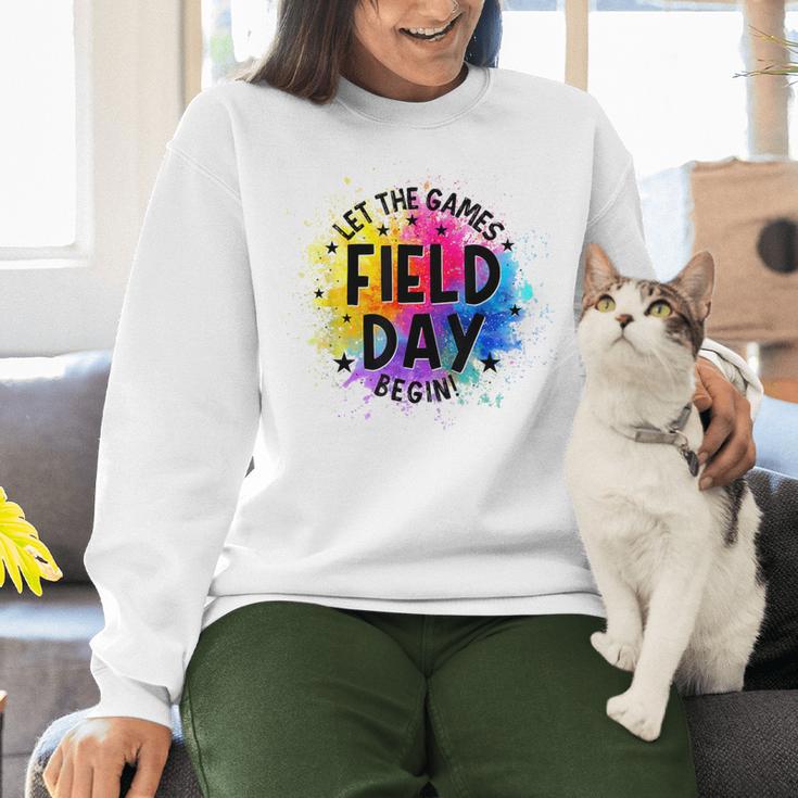 Let The Games Begin Field Day Fun Day Teachers Boys Girls Women Crewneck Sweatshirt, gift for family, gift for coworker Let The Games Begin Field Day Fun Day Teachers Boys Girls Women Crewneck Sweatshirt, gift for family, gift for coworker