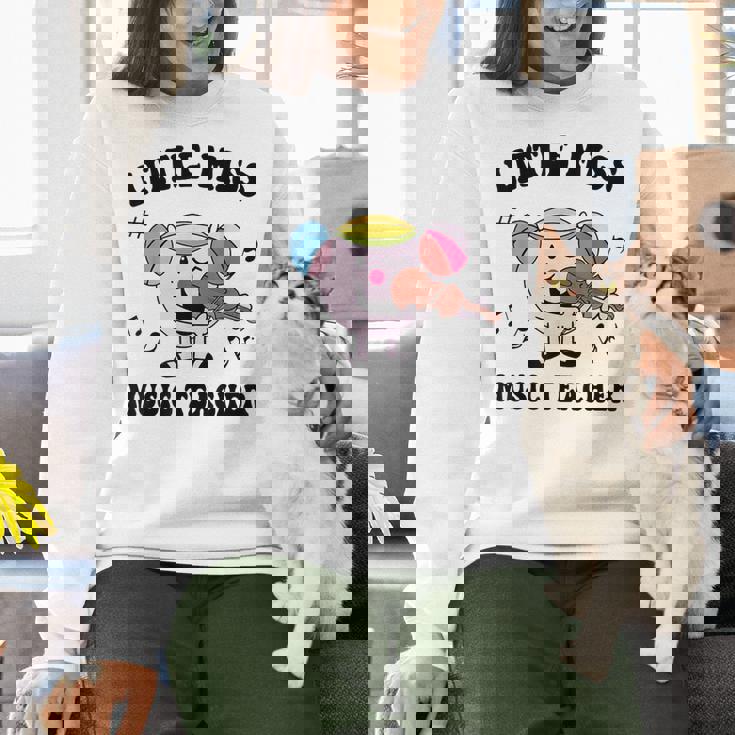 Little Miss Music Teacher Music Teacher Team Women Crewneck Sweatshirt, gift for family, gift for coworker