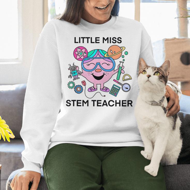 Little Miss Stem Teacher Women Crewneck Sweatshirt, gift for family, gift for coworker